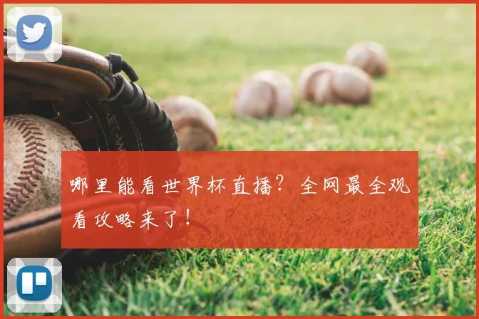 哪里能看世界杯直播？全网最全观看攻略来了！